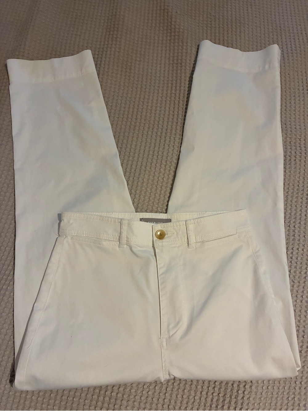 Everlane Casual Utility Pants, Stretch, Size 4, Eggshell